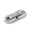 Non-Tarnish 304 Stainless Steel Fold Over Clasps X-STAS-G307-11A-P-2