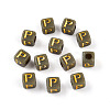 Plating Acrylic Beads OACR-N140-01G-P-1