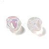 UV Plating Rainbow Iridescent Acrylic Beads PACR-M002-07-5