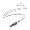 Brass Human Hug Pendant Necklace with 201 Stainless Steel Curb Chains for Women NJEW-I114-01B-2