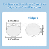 100Pcs 304 Stainless Steel Cabochon Settings FIND-BBC0003-49-2