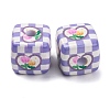 Printed Opaque Acrylic Beads SACR-A009-01B-2