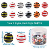 60Pcs 6 Colors Natural Chinese Cherry Wood Beads WOOD-CD0001-16-3