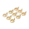 304 Stainless Steel Pendants STAS-Q201-T455G-3
