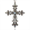 Tibetan Style Alloy Rhinestone Gothic Cross Big Pendants RB-J144-28AS-1