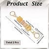 2Pcs Square Resin Beaded Bag Extension Chains PURS-GF0001-07B-2