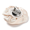 Flower Cloth with Plastic Pearl Brooch Pin JEWB-K013-01P-05-2
