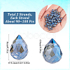 2 Strands Transparent Electroplate Glass Beads Strands EGLA-SP0001-24B-2