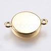 Brass Cabochon Connector Settings X-KK-E749-08G-2
