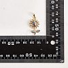 Brass Micro Pave Cubic Zirconia Pendants ZIRC-SZ0003-47-8