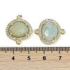Natural Flower Amazonite Faceted Oval Links G-B126-01G-15-3