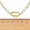 5MM Two Tone 304 Stainless Steel Textured Figaro Chain Necklaces NJEW-JN06466-02-5