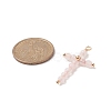 Natural Mixed Stone Faceted Round Copper Wire Wrapped Pendants PALLOY-JF02011-3