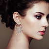 3 Pairs 3 Colors Alloy Snake Wrapped Ring Hoop Earrings for Women EJEW-AN0001-63-5