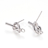 Rack Plating Brass Stud Earring Findings KK-L198-006P-2