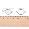 Non-Tarnish Flat Round 304 Stainless Steel Cabochon Connector Settings X-STAS-E079-02-3