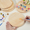 Flat Round Unfinished Wood Slice WOOD-WH0029-190B-3