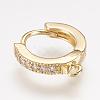 Brass Huggie Hoop Earring Findings KK-L152-20-2