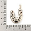 Brass Micro Pave Clear Cubic Zirconia Pendants KK-B099-01P-U-3