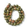 Natural Unakite Beads Strands G-H023-A02-01-3