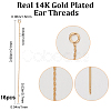 16Pcs Rack Plating Brass Stud Earring Findings KK-BBC0009-79-2