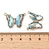 Brass Pave Faceted Glass Connector Charms FIND-Z020-03M-3