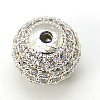 Brass Micro Pave Cubic Zirconia Beads ZIRC-D011-53P-2