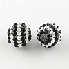 Resin Rhinestone Round Beads RESI-S313-18x20-10-1