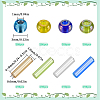 8 Style Round Glass Seed & Round Bugle Beads SEED-SC0001-40-2