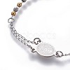 201 Stainless Steel Charm Bracelets BJEW-P258-15-5