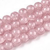 Baking Paint Crackle Glass Bead Strands DGLA-Q023-8mm-YS7-1