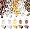 150Pcs 5 Colors Brass Cord Ends FIND-SC0002-83-1