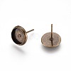 Brass Stud Earring Settings IFIN-Q006-AB-2