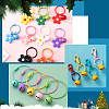 48Pcs 12 Colors Baking Paint Iron Bell Pendants IFIN-NB0001-43-7