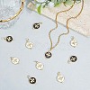10Pcs 2 Colors Eco-Friendly Brass Micro Pave Cubic Zirconia Pendants KK-BBC0020-69-3
