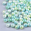 Rainbow ABS Plastic Imitation Pearl Beads X1-OACR-Q174-6mm-03-2