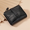 PU Leather Crocodile Textured Zipper Wallets PW-WG74C64-01-1