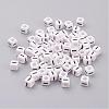 Acrylic Horizontal Hole Letter Beads PL37C9308-I-1