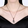 Fashion Brass Micro Pave Cubic Zirconia Pendant Necklaces NJEW-BB34096-2