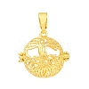 Brass Cage Pendants KK-CBA8ACD-03G-1