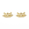 Brass Micro Pave Cubic Zirconia 2-Loop Pendants KK-E068-VB071-2