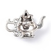 Tea Pot Series Tibetan Style Alloy Pendants TIBEP-E005-01AS-3