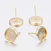 304 Stainless Steel Stud Earring Settings STAS-H436-20A-1