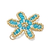 Glass Seed Beaded Pendants PALLOY-MZ01270-01-3