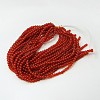 Natural Carnelian Bead Strands X-G-G338-10mm-01-3