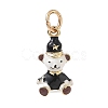 Alloy Enamel Pendants AL-CBA68FA-09B-G-1