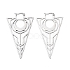 304 Stainless Steel Triangle Hoop Earrings EJEW-M031-01P-1