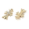 Golden Rack Plating Alloy Rhinestone Pendants PALLOY-F308-15G-2