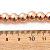 Electroplated Synthetic Magnetic Hematite Beads Strands G-L613-F01-02B-4