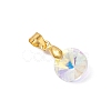 AB Color Plated Glass Charms PALLOY-JF04593-01-4